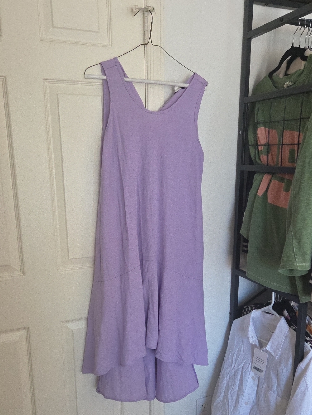 Espresso Sleeveless Lavender Tiered Midi Dress - Women Medium